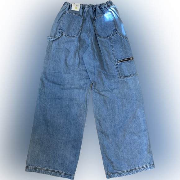 Heart 2 Heart Vintage Wide Leg Drawstring Carpenter Jeans NWT - Picture 2 of 7